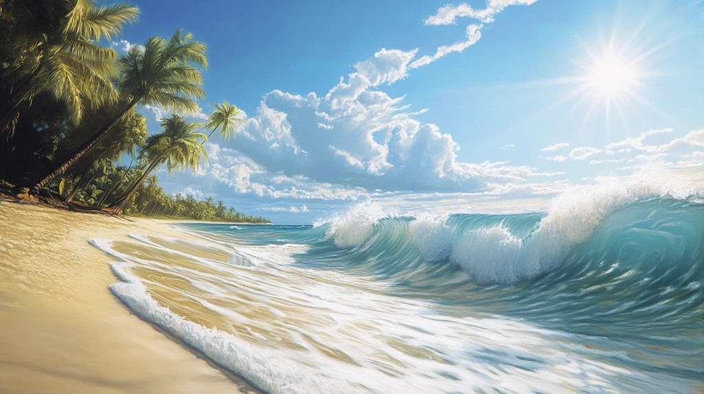 波涛海涛壁画海波海浪