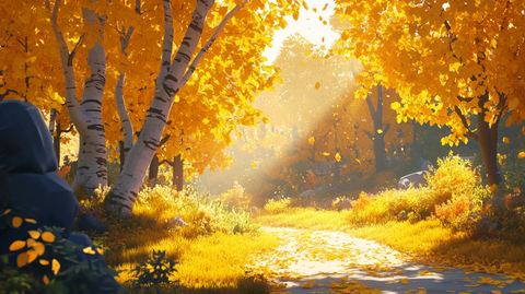 童话世界黄色树叶