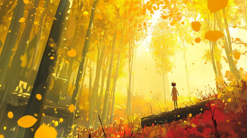 童话世界黄色树叶