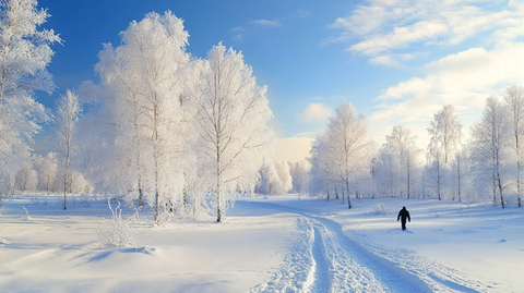 童话世界雾凇雪地