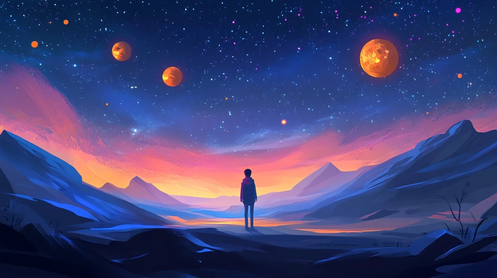 星月河幻想插画