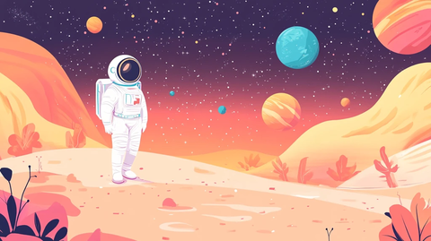 宇航员素材插画