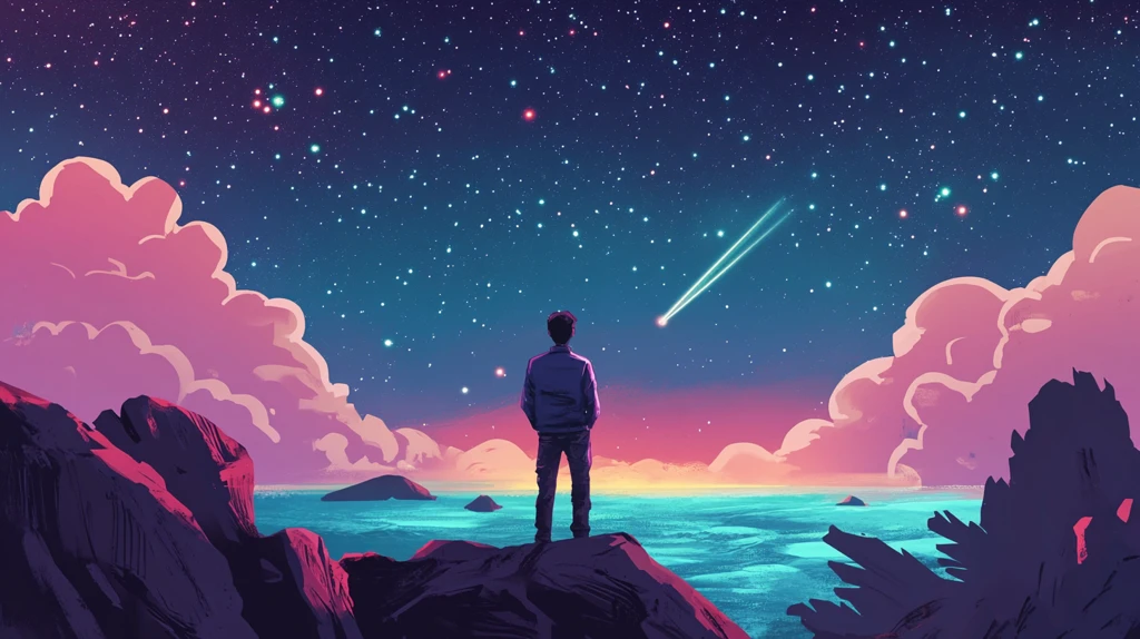 星辰大海男孩背影