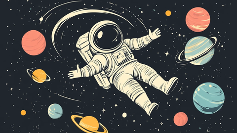 宇航员素材插画