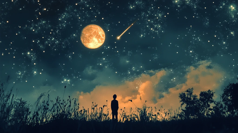 星月夜空流星图