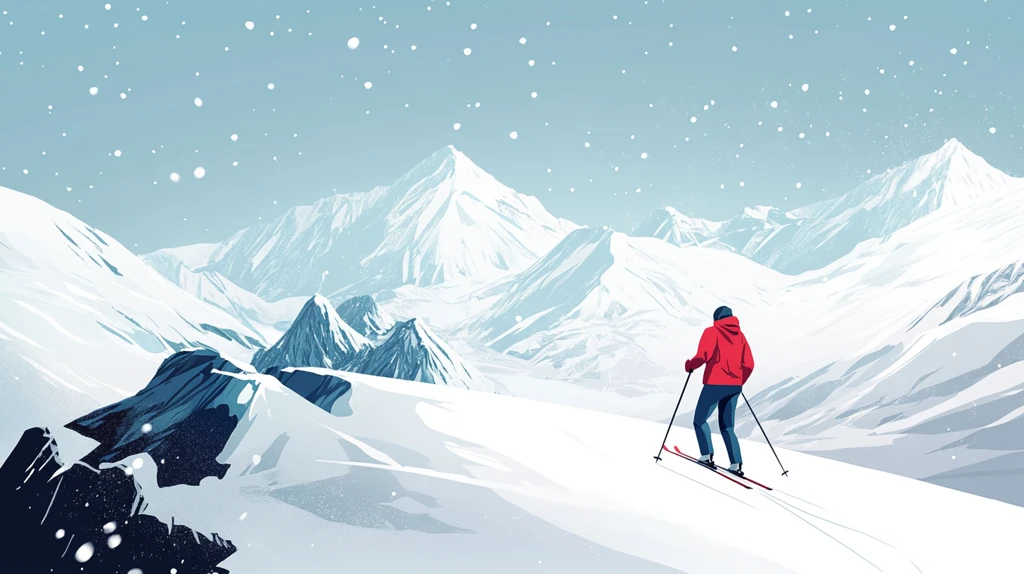 冬季户外登山雪景