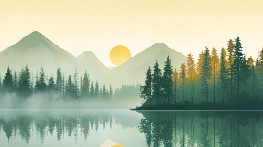 大幅高清山水日出