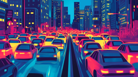 拥挤的城市交通