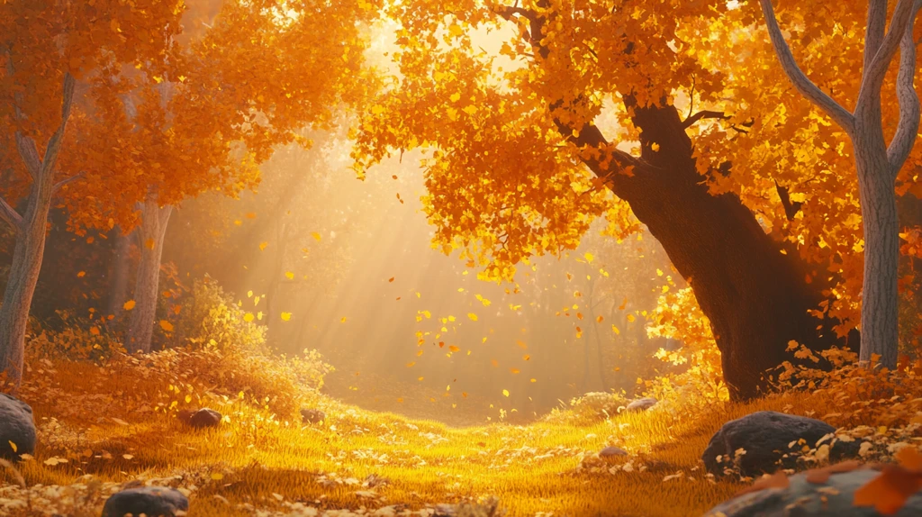 童话世界黄色树叶