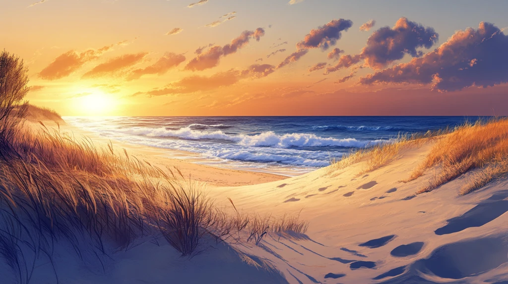 唯美韵律自然海边背景