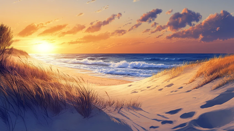 唯美韵律自然海边背景