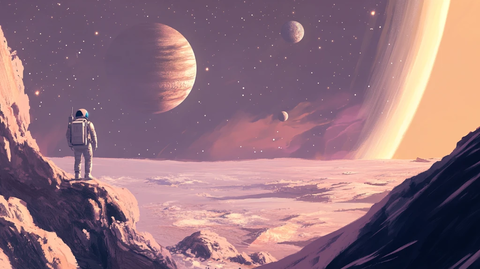 外星球幻想场景插画