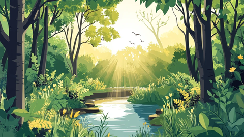 自然风光森林插图素材