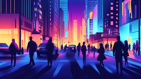 城市生活的人群