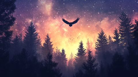 星辉森林飞翔夜