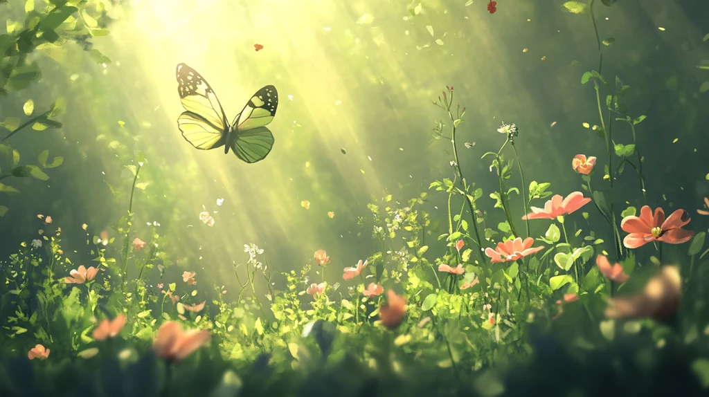 花蝶梦幻背景