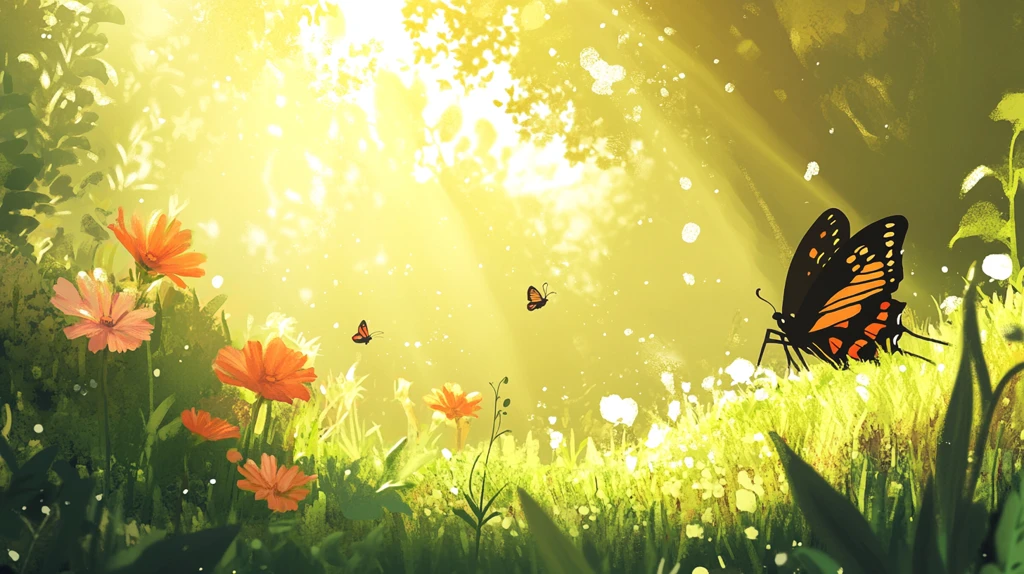 阳光下的蝴蝶