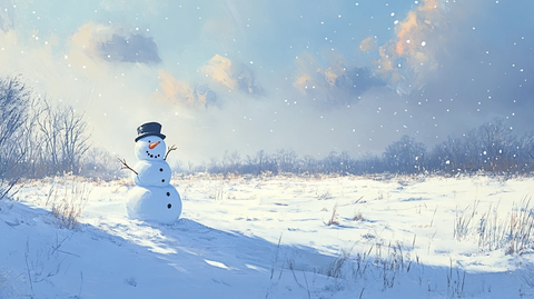 雪人插画