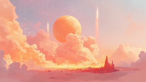 外星球幻想场景插画