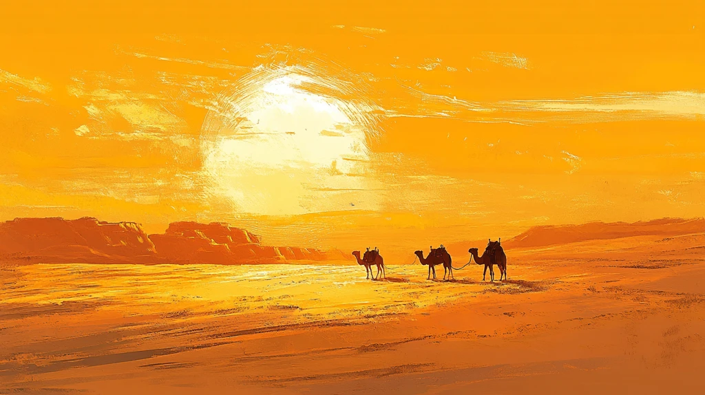 新疆魔鬼城插画