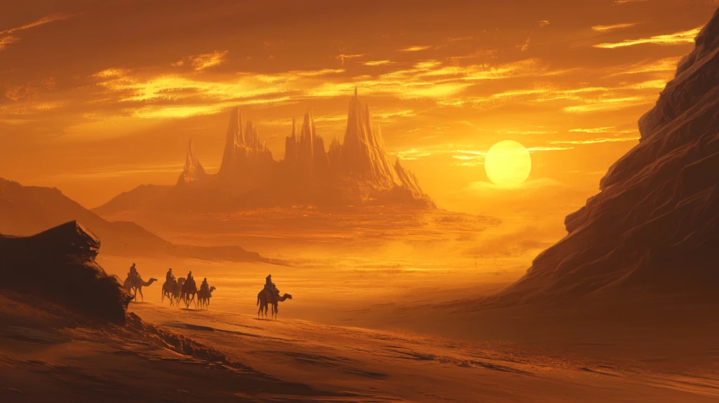 新疆魔鬼城插画