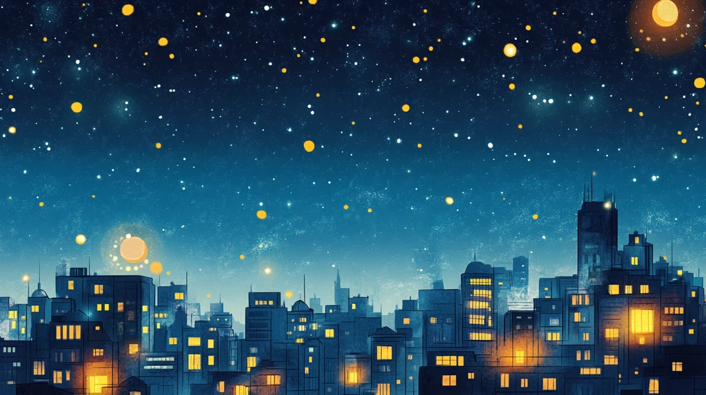 夜景插画