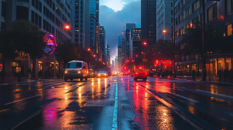 雨后街景美丽街景