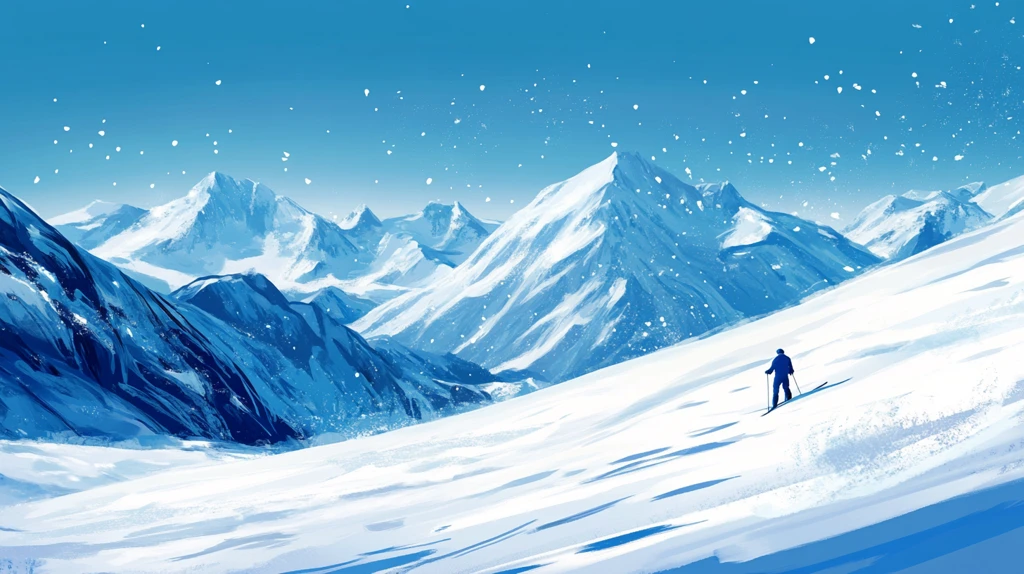 冬季户外登山雪景