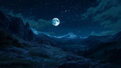 蓝月夜梦幻唯美奇幻