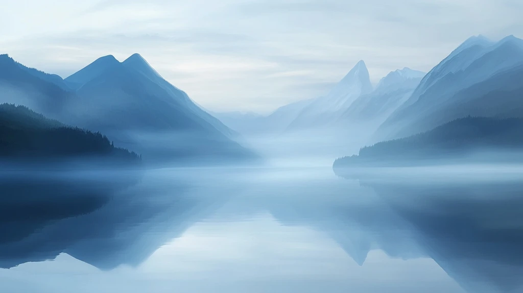 蓝色梦幻山水风情