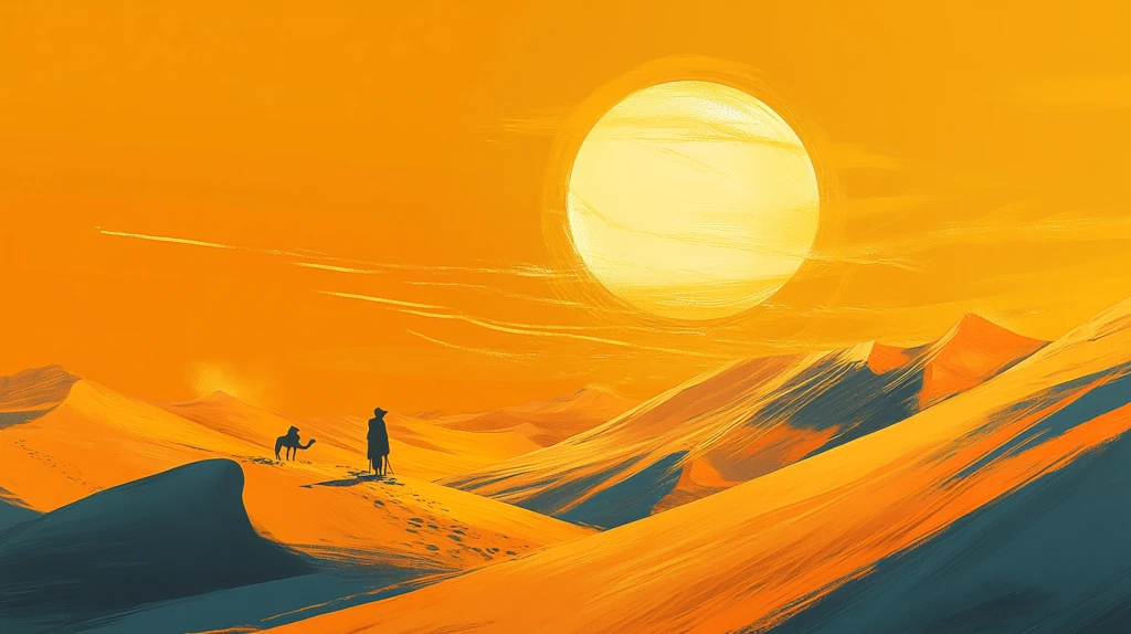 阿拉善插画科技旅游