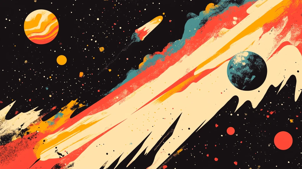 创意彩色缤纷宇宙插画