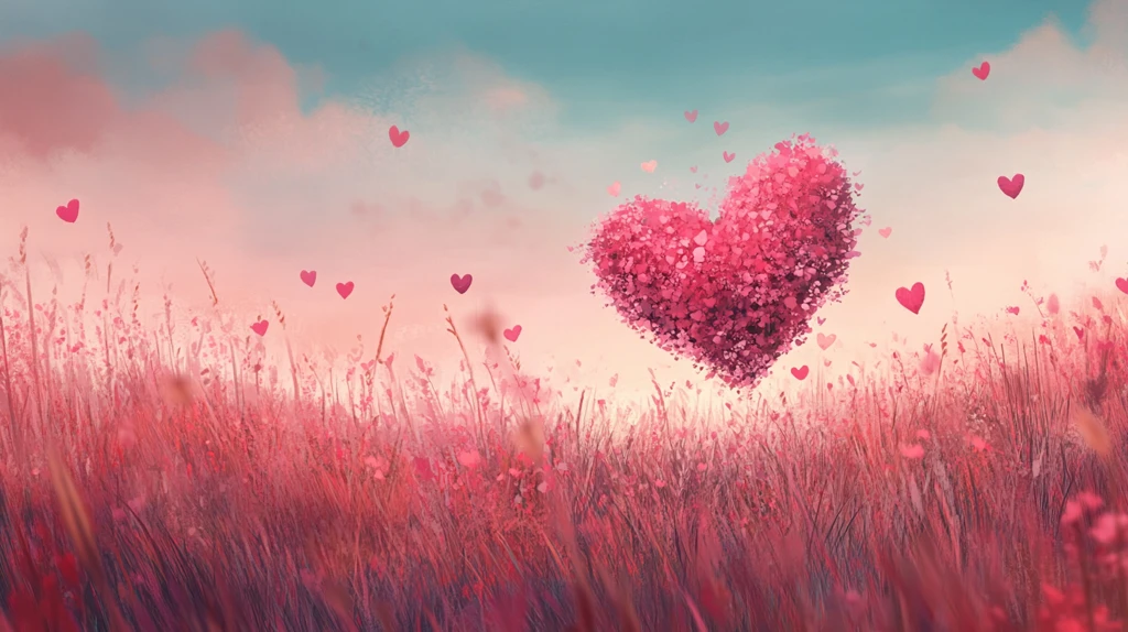 心动浪漫氛围背景