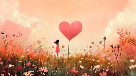 原创爱情插画背景