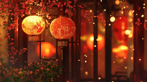 古风人物喜庆灯饰