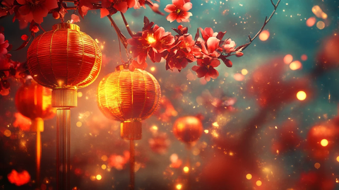 红灯笼春晚背景
