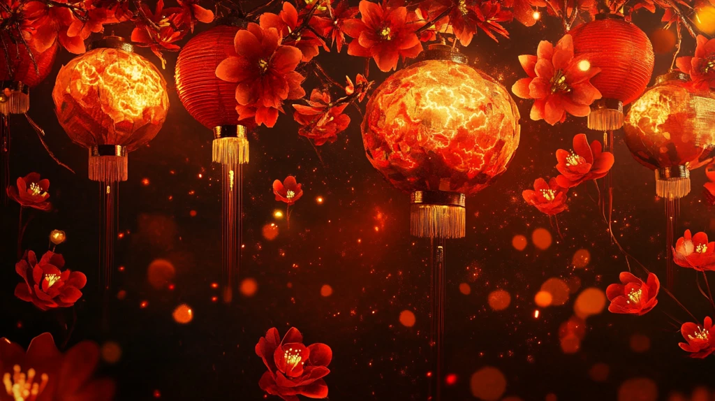 红灯笼春晚背景