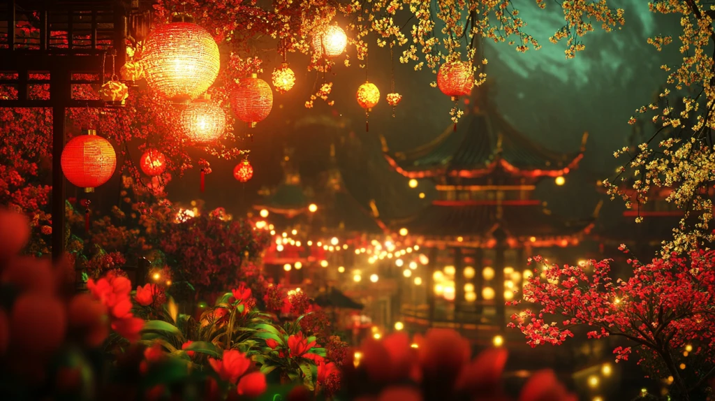 古风场景春暖花开