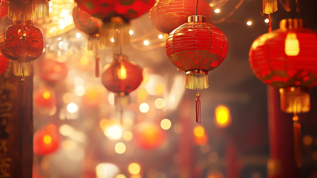 喜庆场景灯笼密布