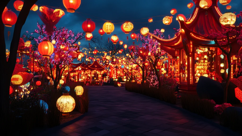 元宵赏灯场景