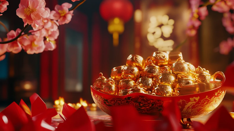 古代迎春纳财场景