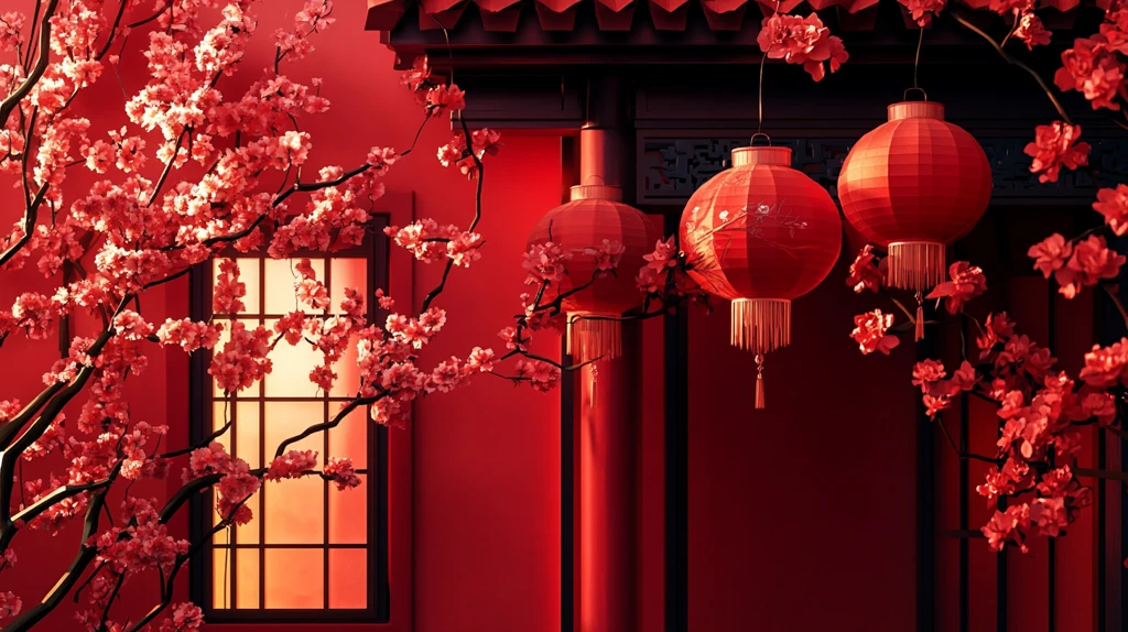 喜庆场景灯笼密布