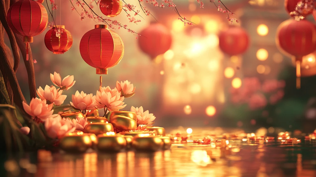 喜庆场景灯笼密布