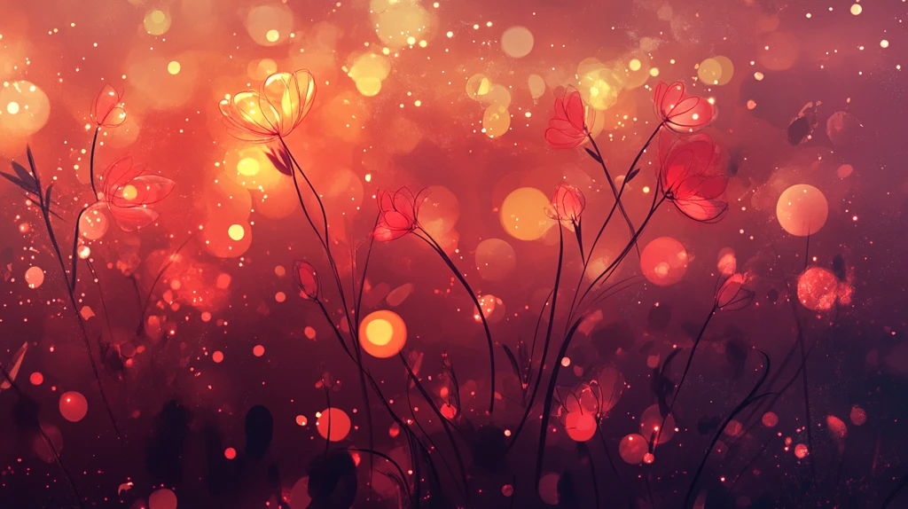 朦胧唯美花草背景