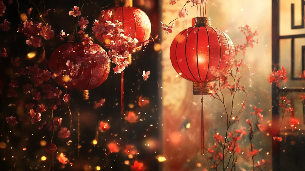 喜庆场景灯笼密布