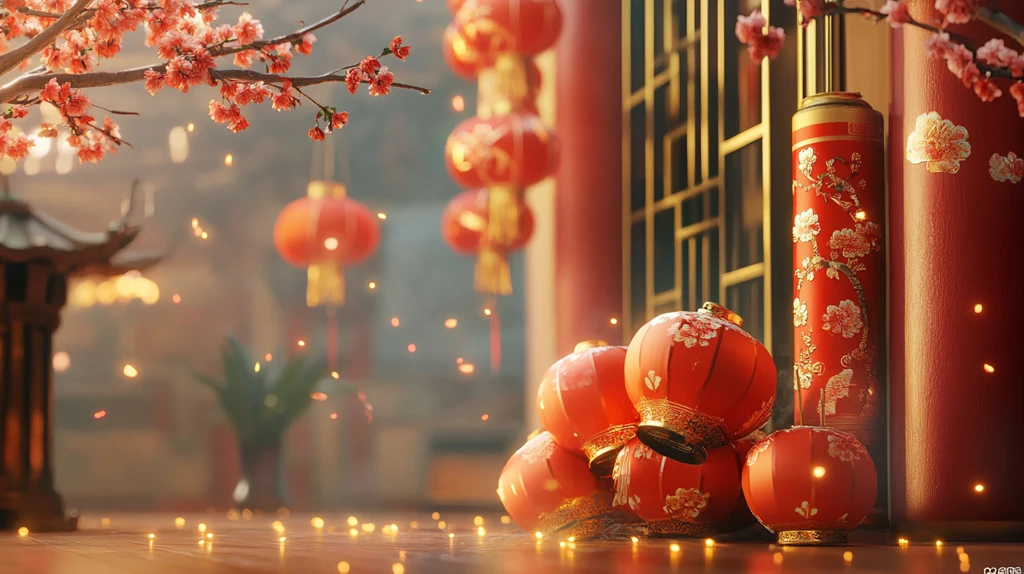 喜庆场景灯笼密布