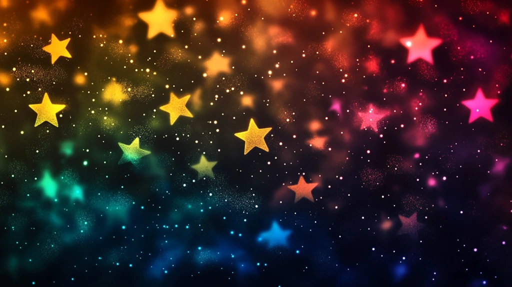 彩色背景星光璀璨