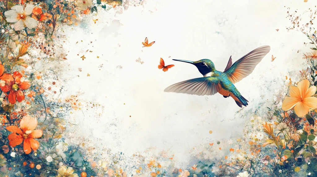 唯美花鸟风景画