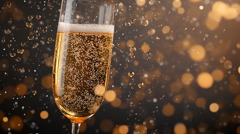 香槟玻璃杯气泡