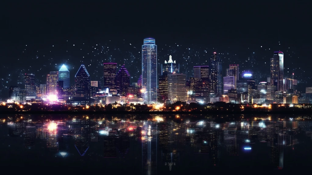 现代科技炫光城市